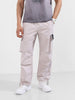 Men's Ice Grey Baggy Fit Textured Utility Cargo