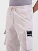 Men's Ice Grey Baggy Fit Textured Utility Cargo