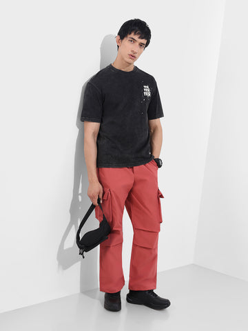 Men's Astro Dust Baggy Fit Textured Utility Cargo