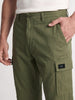 Men's Green Wide Leg Fit Printed Casual Cargos