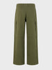 Men's Green Wide Leg Fit Printed Casual Cargos
