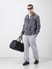 Men's Grey Regular Fit Printed Winter Shirt