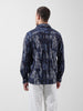 Men's Black Regular Fit Printed Winter Shirt