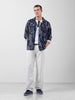 Men's Black Regular Fit Printed Winter Shirt