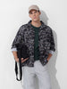 Men's Black Regular Fit Printed Winter Shirt