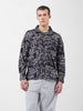 Men's Black Regular Fit Printed Winter Shirt