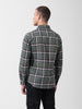 Men's Olive Slim Fit Checked Casual Shirt