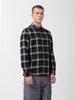 Men's Black Slim Fit Checked Casual Shirt