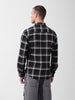 Men's Black Slim Fit Checked Casual Shirt
