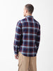 Men's Navy Blue Slim Fit Checked Casual Shirt