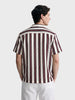 Men's White Relaxed Fit Striped Casual Shirt