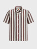 Men's White Relaxed Fit Striped Casual Shirt