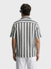 Men's White Relaxed Fit Striped Casual Shirt