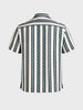 Men's White Relaxed Fit Striped Casual Shirt