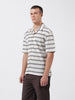 Men's Beige Relaxed Fit Textured Textured Shirt