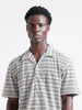 Men's Beige Relaxed Fit Textured Textured Shirt