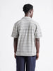 Men's Beige Relaxed Fit Textured Textured Shirt