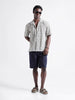Men's Beige Relaxed Fit Textured Textured Shirt