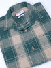 Men's Green Relaxed Fit Checked Casual Shirt