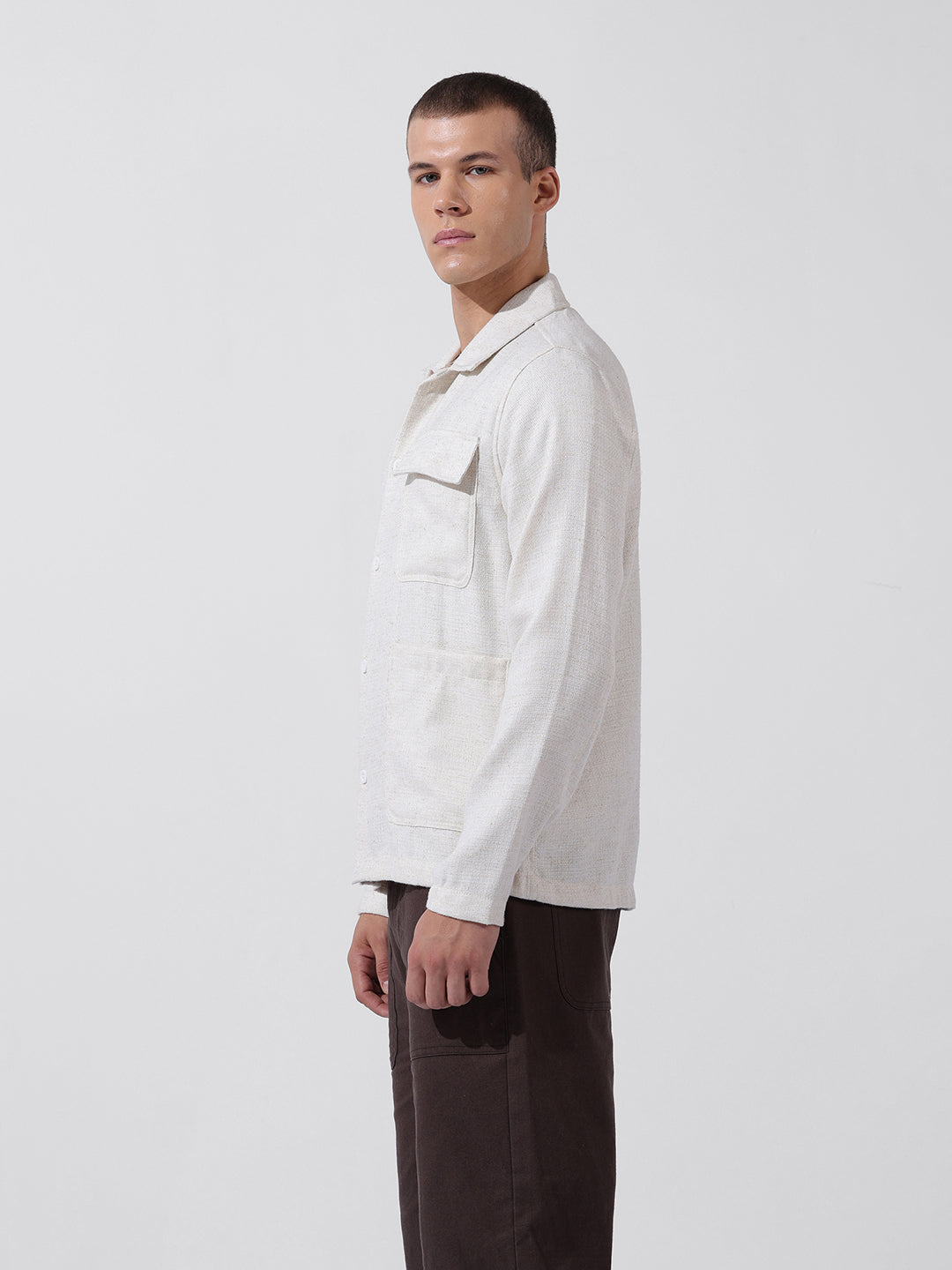 Men's Multicolor Regular Fit Textured Textured Shirt
