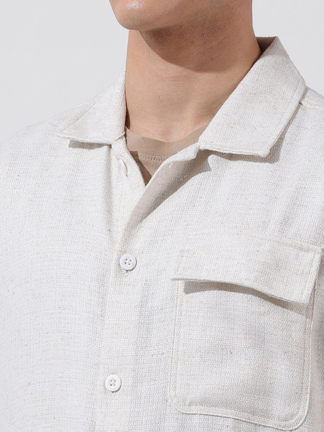 Men's Multicolor Regular Fit Textured Textured Shirt