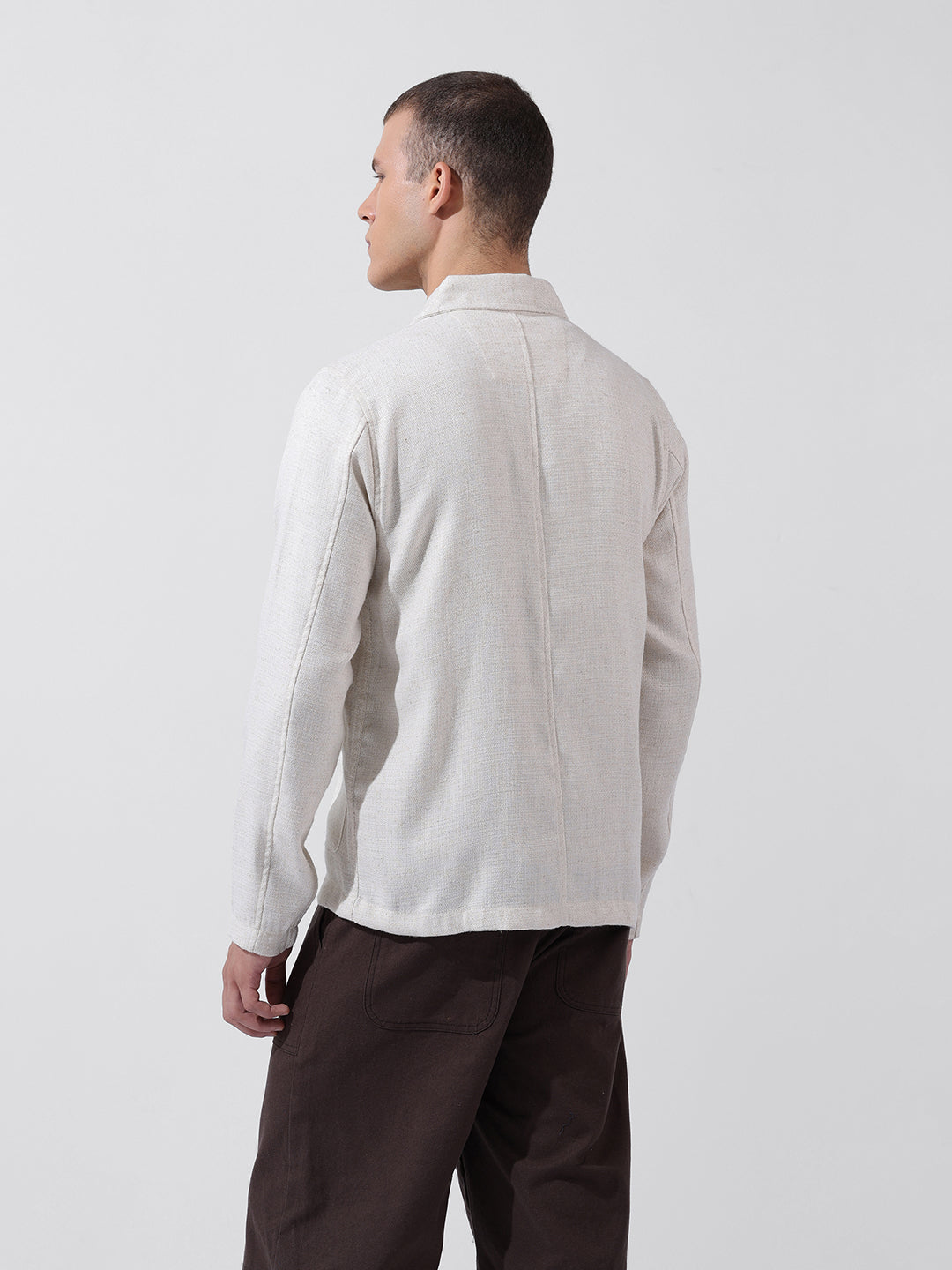 Men's Multicolor Regular Fit Textured Textured Shirt