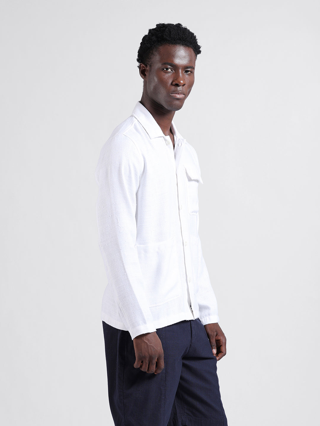 Men's Multicolor Regular Fit Textured Textured Shirt