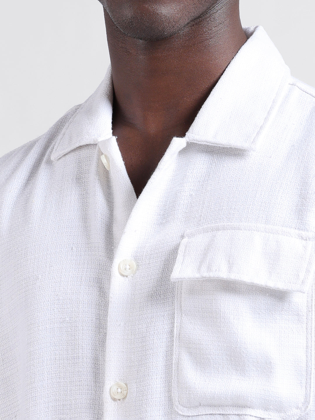 Men's Multicolor Regular Fit Textured Textured Shirt