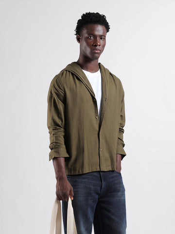 Men's Yellow Regular Fit Solid Bohemian Shirt