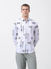 Men's White Slim Fit Printed Party Wear Shirt