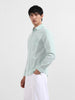 Men's Green Slim Fit Striped Striped Shirt