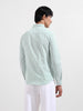 Men's Green Slim Fit Striped Striped Shirt