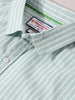 Men's Green Slim Fit Striped Striped Shirt