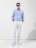 Men's Blue Slim Fit Striped Striped Shirt