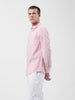 Men's Pink Slim Fit Striped Striped Shirt