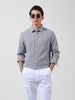 Men's Blue Slim Fit Striped Striped Shirt