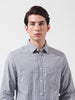 Men's Blue Slim Fit Striped Striped Shirt