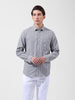 Men's Blue Slim Fit Striped Striped Shirt