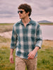 Men's Green Relaxed Fit Checkered Casual Shirt