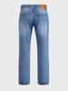 Men's Blue Straight Fit Solid Casual Jeans