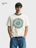 Men's White Regular Fit Printed Casual T-Shirt