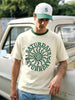 Men's White Regular Fit Printed Casual T-Shirt