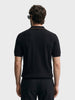 Men's White Slim Fit Colourblocked  Flat Knit Polos T-Shirt