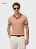 Men's Orange Slim Fit Solid Casual T-Shirt