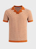 Men's Orange Slim Fit Solid Casual T-Shirt