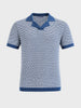 Men's Blue Slim Fit Solid Casual Polos T-Shirt