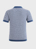 Men's Blue Slim Fit Solid Casual Polos T-Shirt