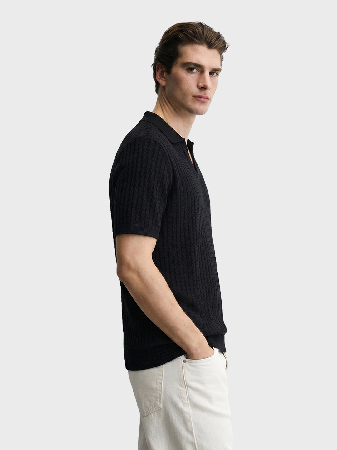 Men's Black Slim Fit Solid Casual T-Shirt