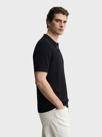 Men's Black Slim Fit Solid Casual T-Shirt