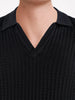 Men's Black Slim Fit Solid Casual T-Shirt